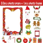 Christmas Party Decoration Children Adults Quirky Photo Frame Handheld Photo Props - Image 3