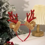 Christmas Deer Antler Plush Headband Festival Party Makeup Props