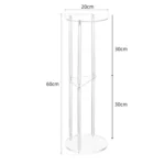 3 Layer Acrylic Round Table Bedroom Living Room Wine Table - Image 2