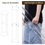 3 Layer Acrylic Round Table Bedroom Living Room Wine Table - Image 6