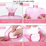 250ml PVC Hot Water Bag Thickened Transparent Filling Water Hot Water Bottle Winter Warmer Bag - Image 5