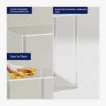 3 Layer Acrylic Square Table Bedroom Living Room Wine Table - Image 3