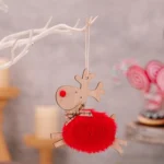 Christmas Tree Wooden Plush Elk Pendant Festival Decorations
