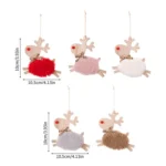 Christmas Tree Wooden Plush Elk Pendant Festival Decorations - Image 2