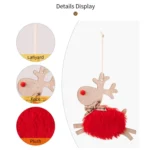 Christmas Tree Wooden Plush Elk Pendant Festival Decorations - Image 4