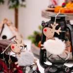 Christmas Tree Wooden Plush Elk Pendant Festival Decorations - Image 6