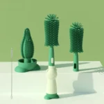 Portable 3 In 1 Food Grade Silicone Bottle Brush Set Multipurpose Baby Bottle Straw Cleaner Brush