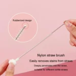 Portable 3 In 1 Food Grade Silicone Bottle Brush Set Multipurpose Baby Bottle Straw Cleaner Brush - Image 11