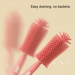 Portable 3 In 1 Food Grade Silicone Bottle Brush Set Multipurpose Baby Bottle Straw Cleaner Brush - Image 7