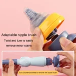 Portable 3 In 1 Food Grade Silicone Bottle Brush Set Multipurpose Baby Bottle Straw Cleaner Brush - Image 10