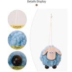 Christmas Tree Wooden Lambskin Lamb Pendant Holiday Decorations - Image 4