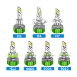 Pair 100W LED Double Copper Tube Aluminum Alloy Waterproof Car Headlight - Image 2