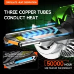 Pair 100W LED Double Copper Tube Aluminum Alloy Waterproof Car Headlight - Image 6