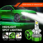 Pair 100W LED Double Copper Tube Aluminum Alloy Waterproof Car Headlight - Image 9