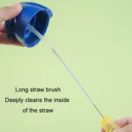 5 In 1 Multifunctional Cup Brush Long Carrot Washing Bottle Cup Lid Groove Cleaning Brush - Image 8