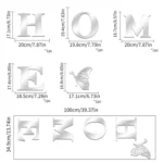 HOME Family Slogan 3D Acrylic Mirror Wall Sticker Foyer Doorway Decoration - Image 3