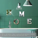 HOME Family Slogan 3D Acrylic Mirror Wall Sticker Foyer Doorway Decoration - Image 7