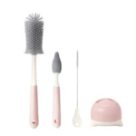 Silicone Rotating Multifunction Cleaning Cup Brush Set Bottle Nipple Straw Cleaner Brush