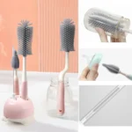 Silicone Rotating Multifunction Cleaning Cup Brush Set Bottle Nipple Straw Cleaner Brush - Image 2