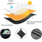 Rustic Thickened Oxford Cloth Firewood Cover Outdoor Patio Fireplace Firewood Frame Waterproof Shade - Image 3