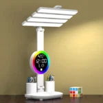 4 Heads Horizontal LED Eye-Care Table Lamp Children Study Desktop Reading Light With Pen Holder