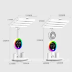 4 Heads Horizontal LED Eye-Care Table Lamp Children Study Desktop Reading Light With Pen Holder - Image 11