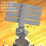 4 Heads Horizontal LED Eye-Care Table Lamp Children Study Desktop Reading Light With Pen Holder - Image 4