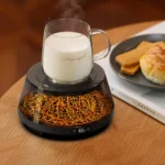 Simulation Volcano Heating Cup Mat 50-80 degrees Celsius Temperature Adjust with Atmosphere Light,US Plug - Image 2