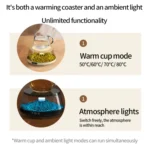 Simulation Volcano Heating Cup Mat 50-80 degrees Celsius Temperature Adjust with Atmosphere Light,US Plug - Image 6