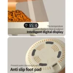 Simulation Volcano Heating Cup Mat 50-80 degrees Celsius Temperature Adjust with Atmosphere Light,US Plug - Image 9