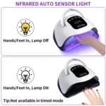 X19Max UV LED Nail Drying Lamp High Power 320W Quick Drying Nail Polish Gel Nail Dryer Light - Image 6