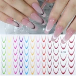 Line Nail Art Stickers Self-Adhesive Gradient Color French Manicure Stickers DIY Nail Tips Decals - Image 2