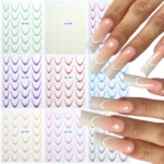 Line Nail Art Stickers Self-Adhesive Gradient Color French Manicure Stickers DIY Nail Tips Decals - Image 5