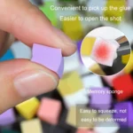 50pcs /Box 1cm Mini Nail Art Sponges Gradient Aura Effect Designs Manicure Brush Tool - Image 4