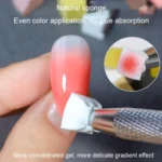 50pcs /Box 1cm Mini Nail Art Sponges Gradient Aura Effect Designs Manicure Brush Tool - Image 5