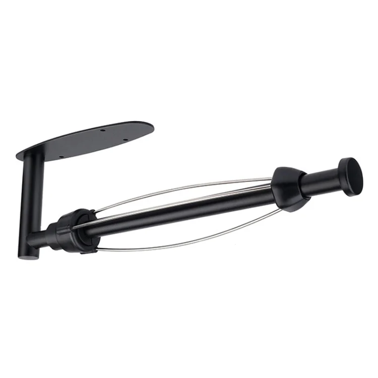 Kitchen Stainless Steel Paper Towel Holder With Damping Cabinet No Punch Roll Paper Cling Film Holder