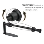 Kitchen Stainless Steel Paper Towel Holder With Damping Cabinet No Punch Roll Paper Cling Film Holder - Image 3