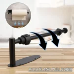Kitchen Stainless Steel Paper Towel Holder With Damping Cabinet No Punch Roll Paper Cling Film Holder - Image 6