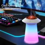 HX126 Sound Pickup RGB Light Volcano Humidifier Simulated Flame Aromatherapy Machine - Image 6