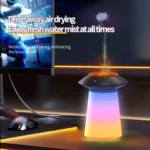 HX126 Sound Pickup RGB Light Volcano Humidifier Simulated Flame Aromatherapy Machine - Image 7