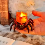 LED Halloween Spider Candle Light Electronic Ambient Decorative Night Lamp Desktop Ornament - Image 4