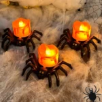 LED Halloween Spider Candle Light Electronic Ambient Decorative Night Lamp Desktop Ornament - Image 5