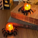 LED Halloween Spider Candle Light Electronic Ambient Decorative Night Lamp Desktop Ornament - Image 6