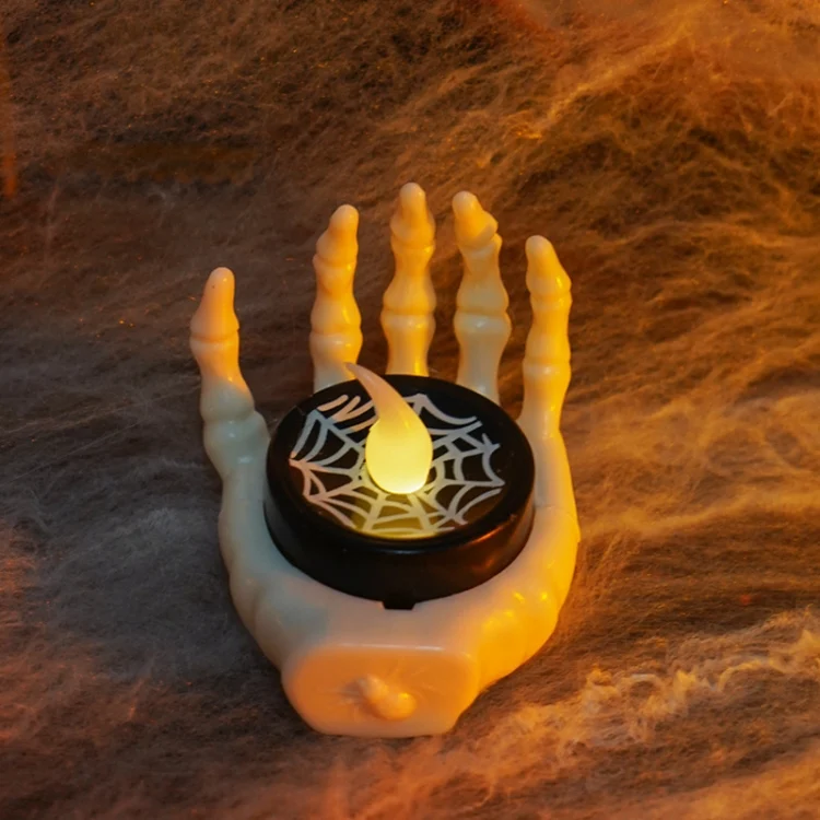 Halloween LED Candle Light Ghost Festival Decoration Palm Rest Night Light Horror Layout Prop