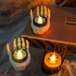 Halloween LED Candle Light Ghost Festival Decoration Palm Rest Night Light Horror Layout Prop - Image 5
