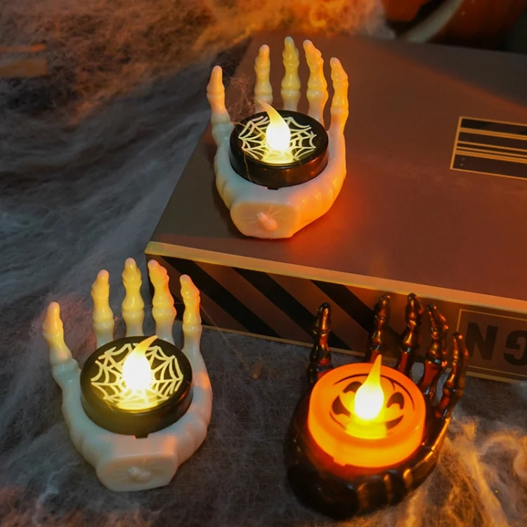 TBD06052662_B4.webp Halloween LED Candle Light Ghost Festival Decoration Palm Rest Night Light Horror Layout Prop - Image 5