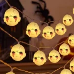 LED Halloween Decoration Atmosphere Layout Ghost Face Light String - Image 8