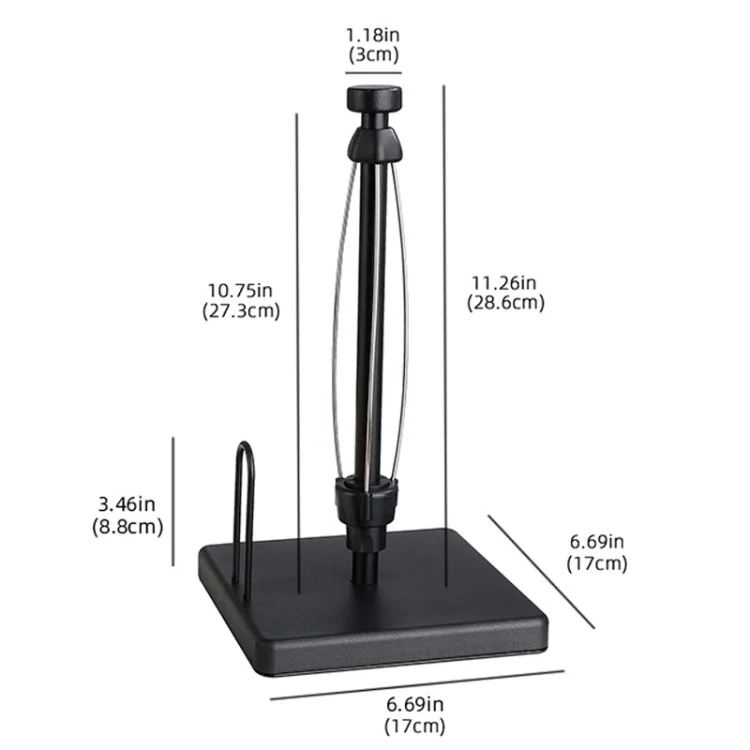 TBD0605267401_1.webp Household Stainless Steel Vertical Paper Towel Holder With Damping Dining Table Kitchen No Punch Paper Roll Holder - Image 7