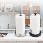 Household Stainless Steel Vertical Paper Towel Holder With Damping Dining Table Kitchen No Punch Paper Roll Holder - Image 2