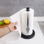 Household Stainless Steel Vertical Paper Towel Holder With Damping Dining Table Kitchen No Punch Paper Roll Holder - Image 6